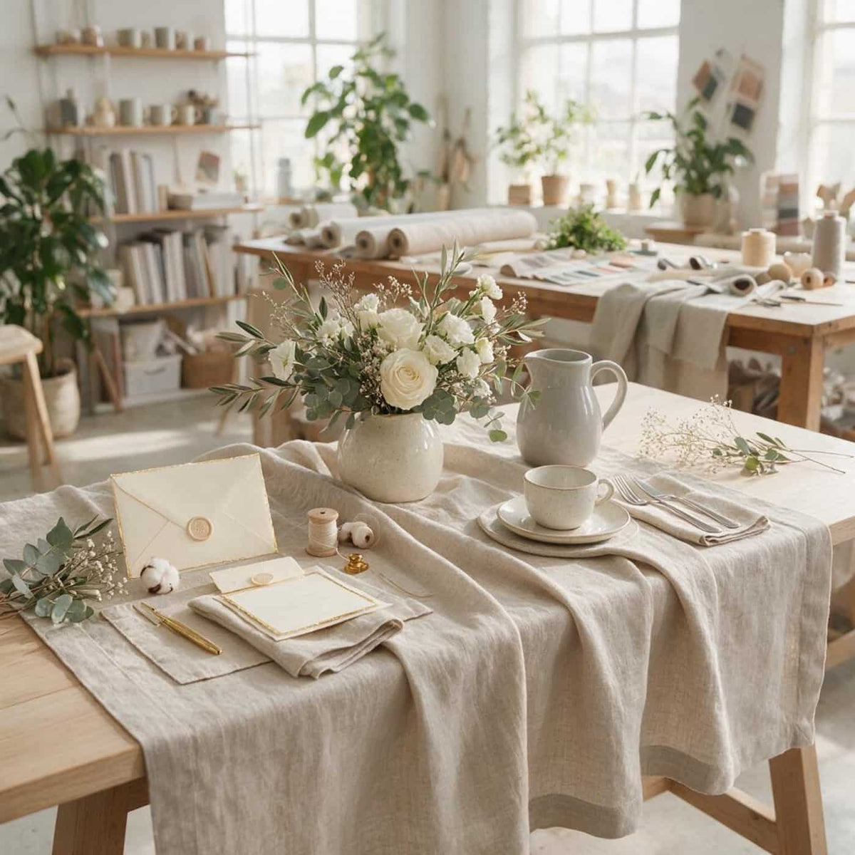 Premium custom linen designed for wedding and creative lifestyle brands