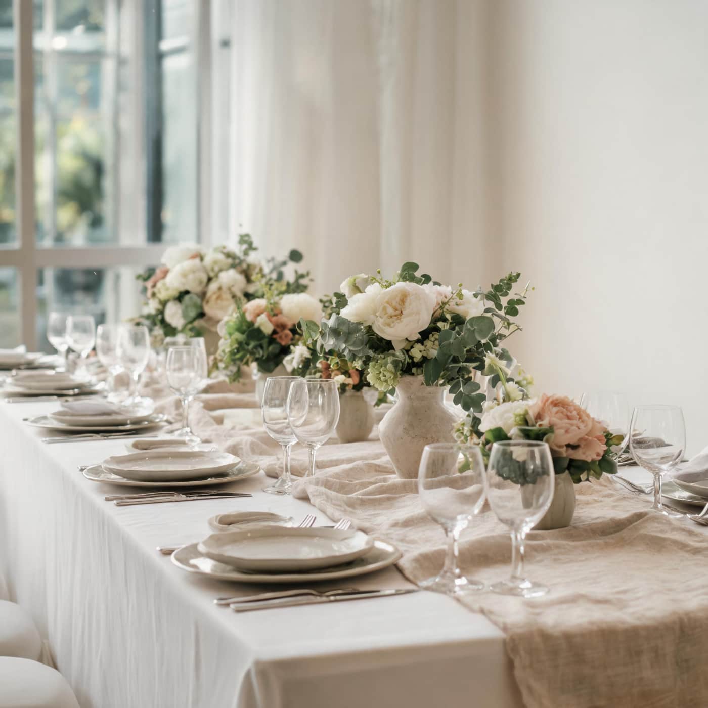 Elegant event styling using premium European linen table textiles