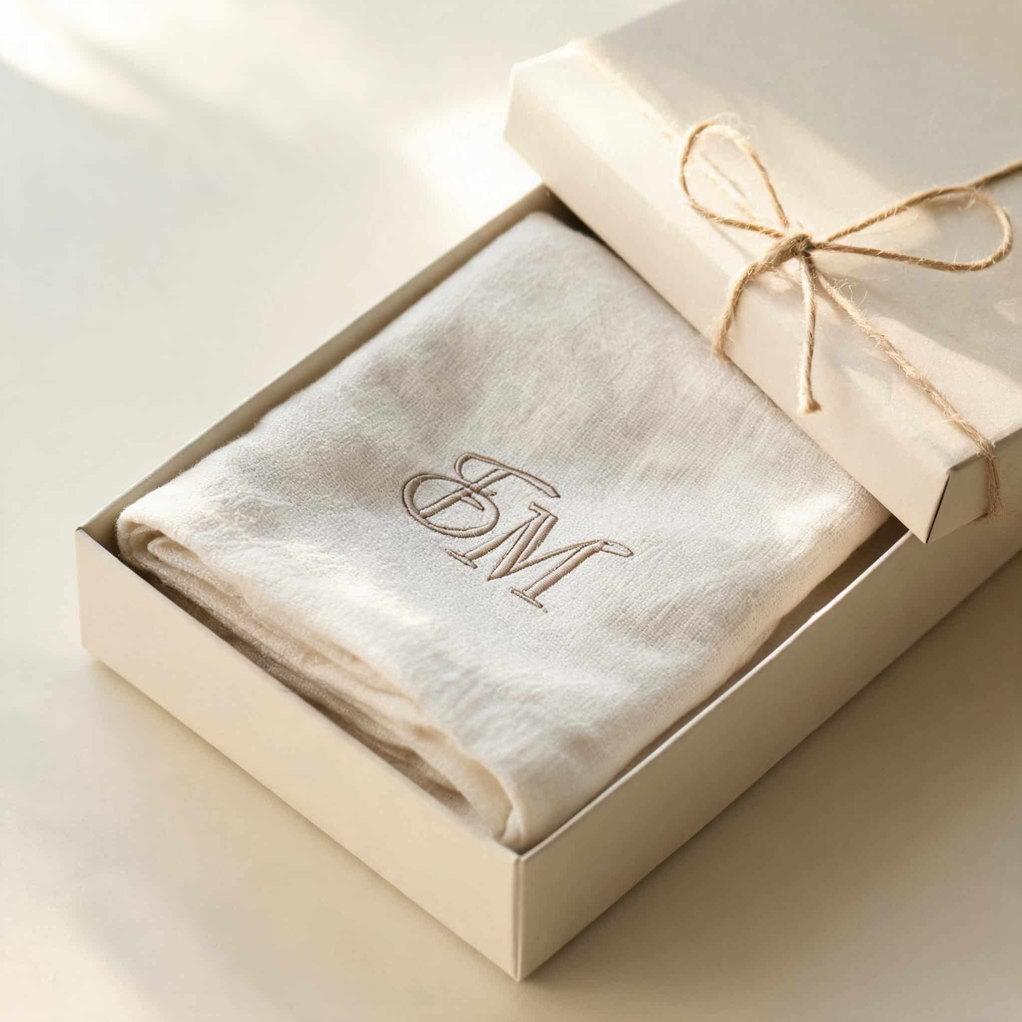 Luxury embroidered linen gifts for premium lifestyle brands
