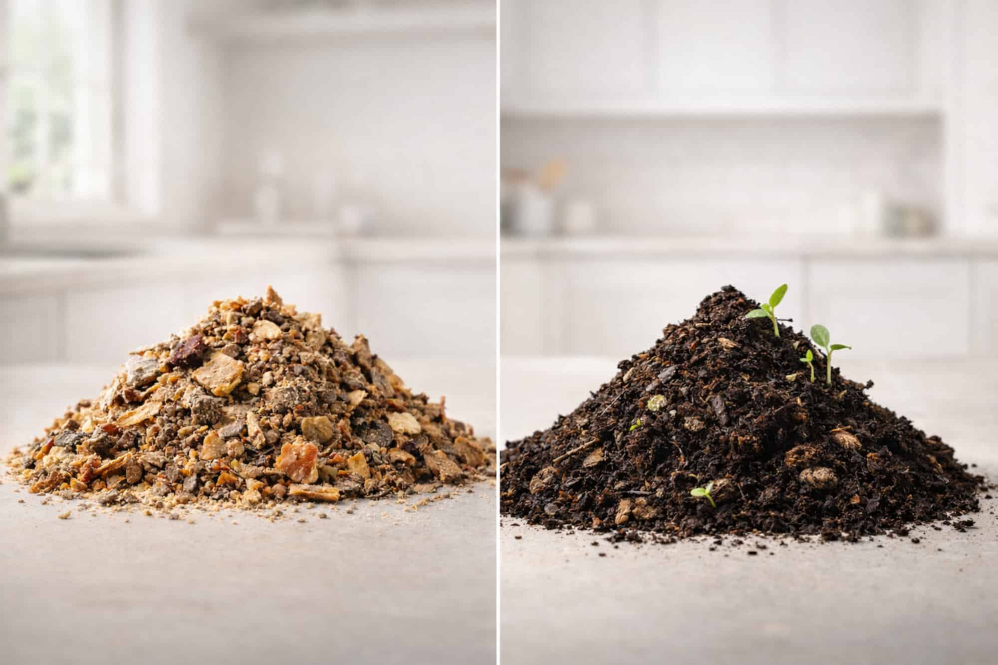 Microbial composting system creates real compost instead of dried food waste