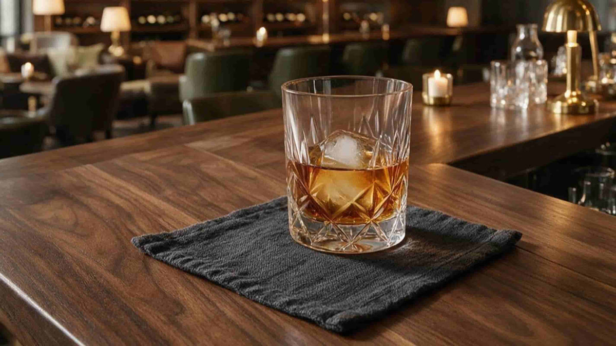 Matching European linen coasters, napkins, placemats and table runner styled for a premium dining table.