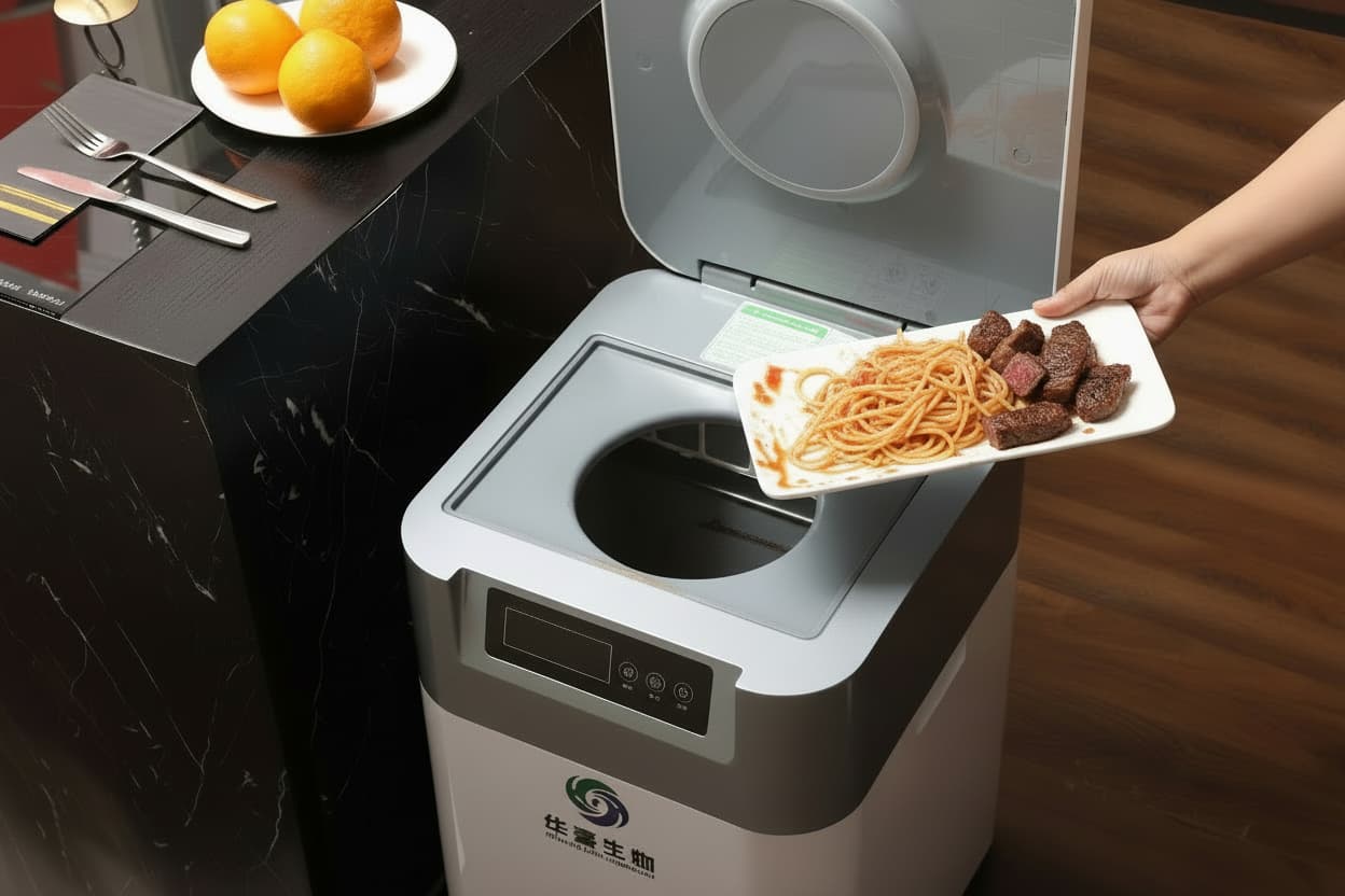 Adding daily food scraps into the Budloop electric composter