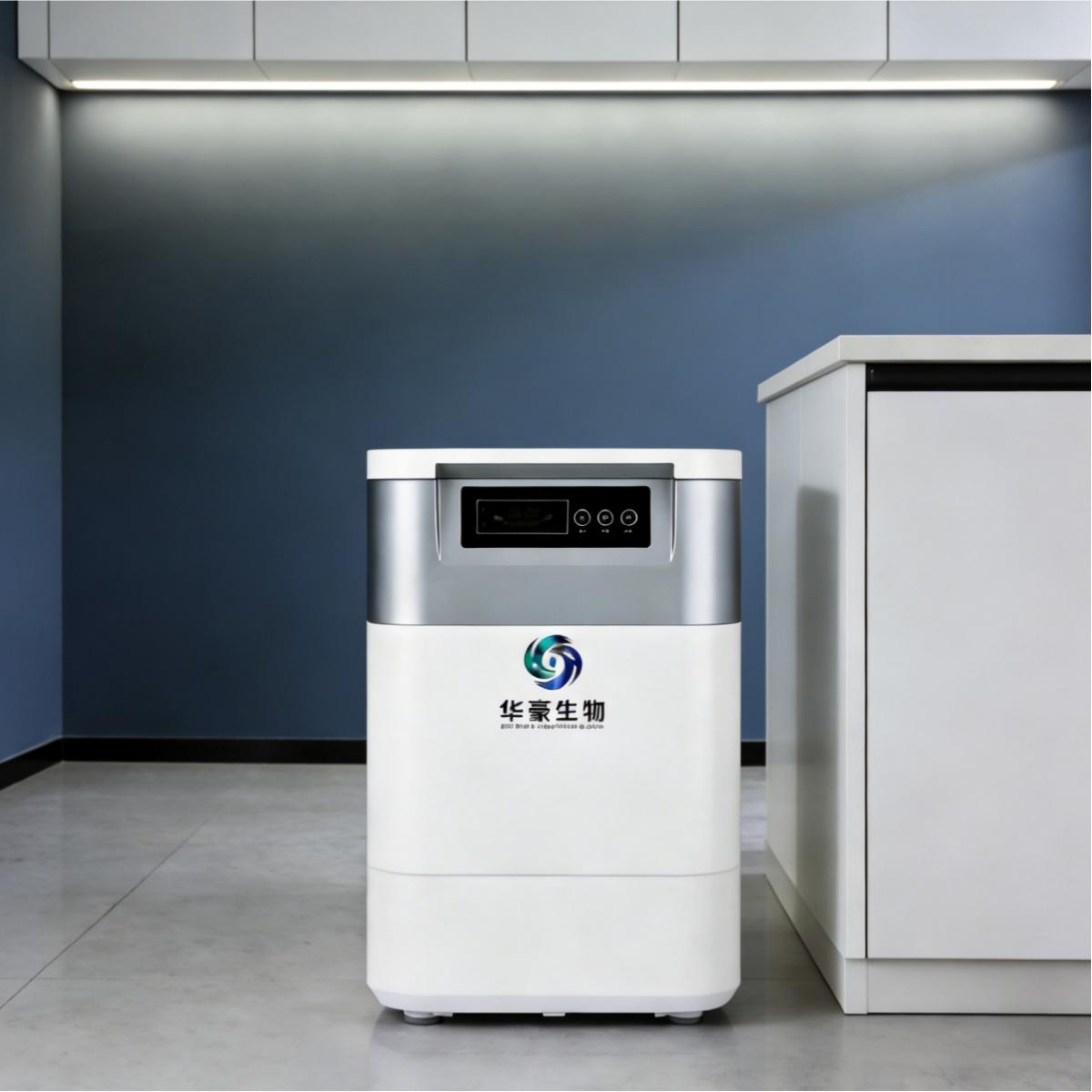 Budloop indoor composting machine in a bright modern kitchen, designed to simplify composting with clean and confident results