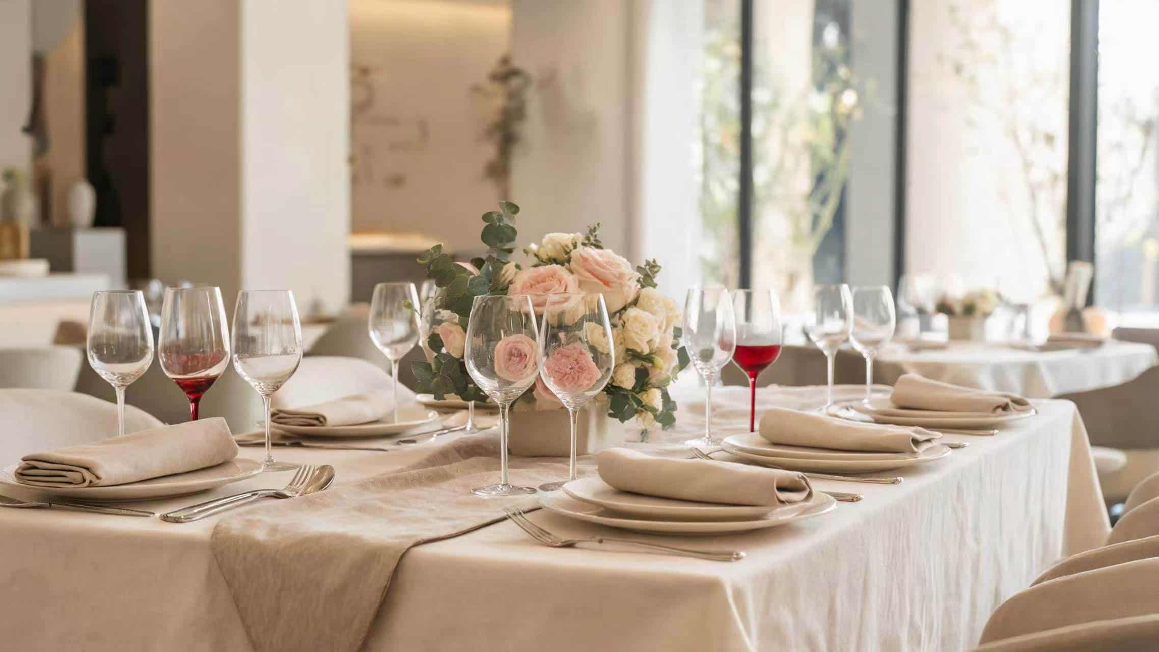 Premium European linen table setting for hospitality and lifestyle brands