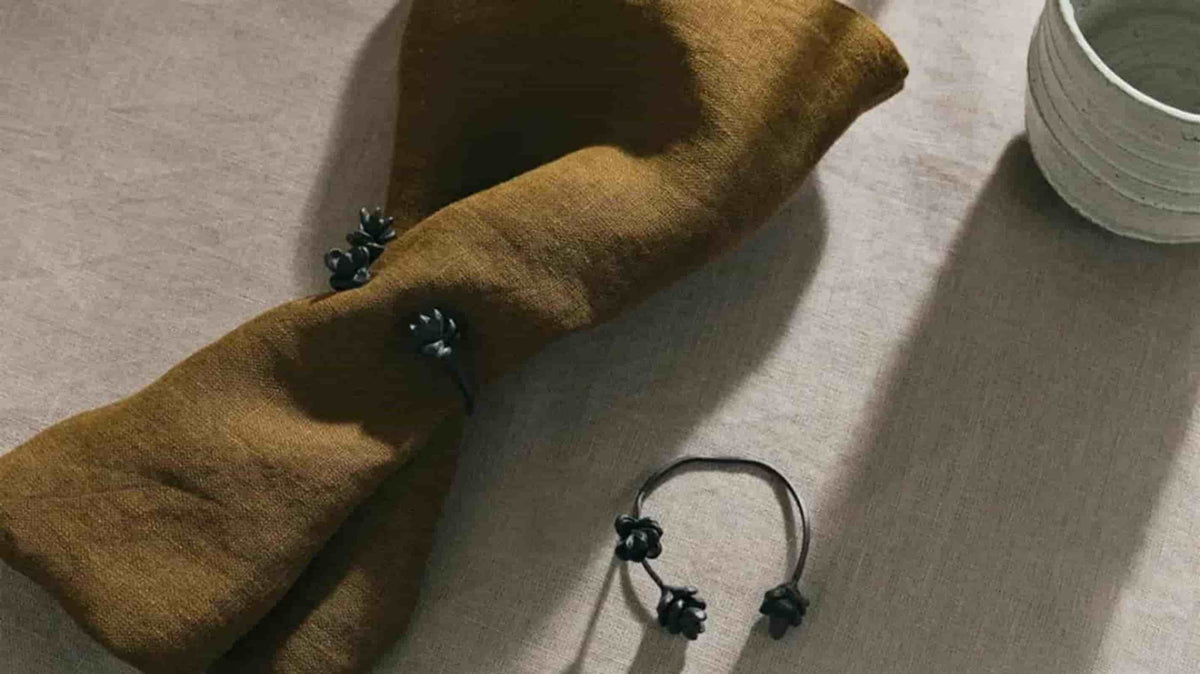 European linen napkins used in a boutique restaurant dining table for hospitality and fine dining.