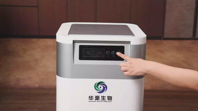 Odorless kitchen compost machine turning daily food scraps into organic compost without messy bags or smells