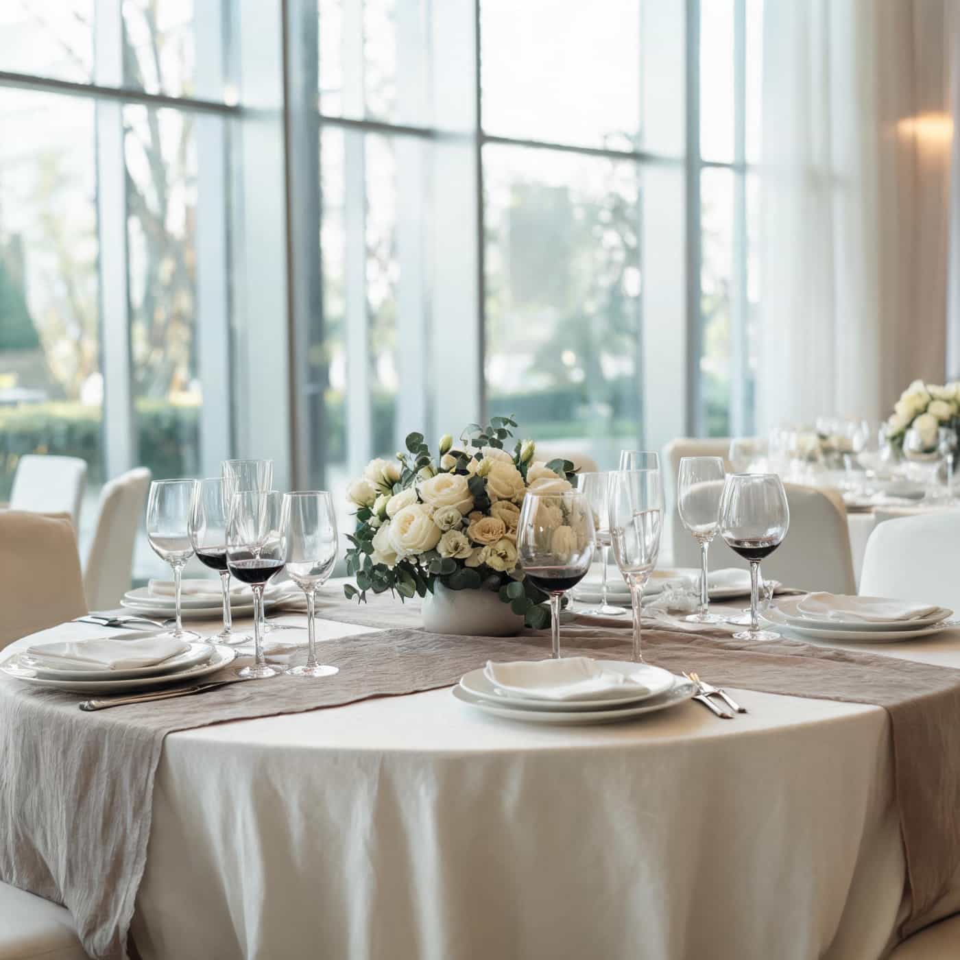 Luxury wedding reception table designed by professional wedding planner